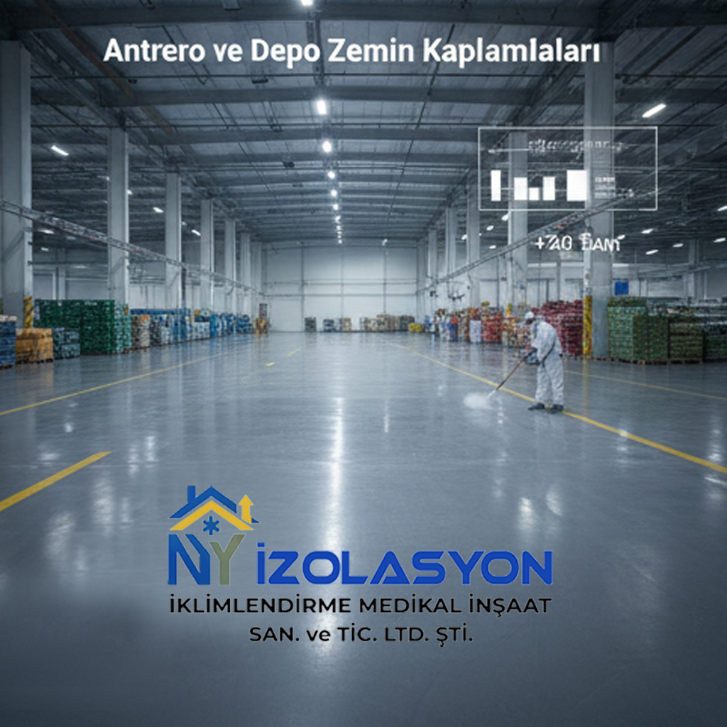 Endüstriyel antrepo ve depo zemin kaplama uygulaması - NY İzolasyon