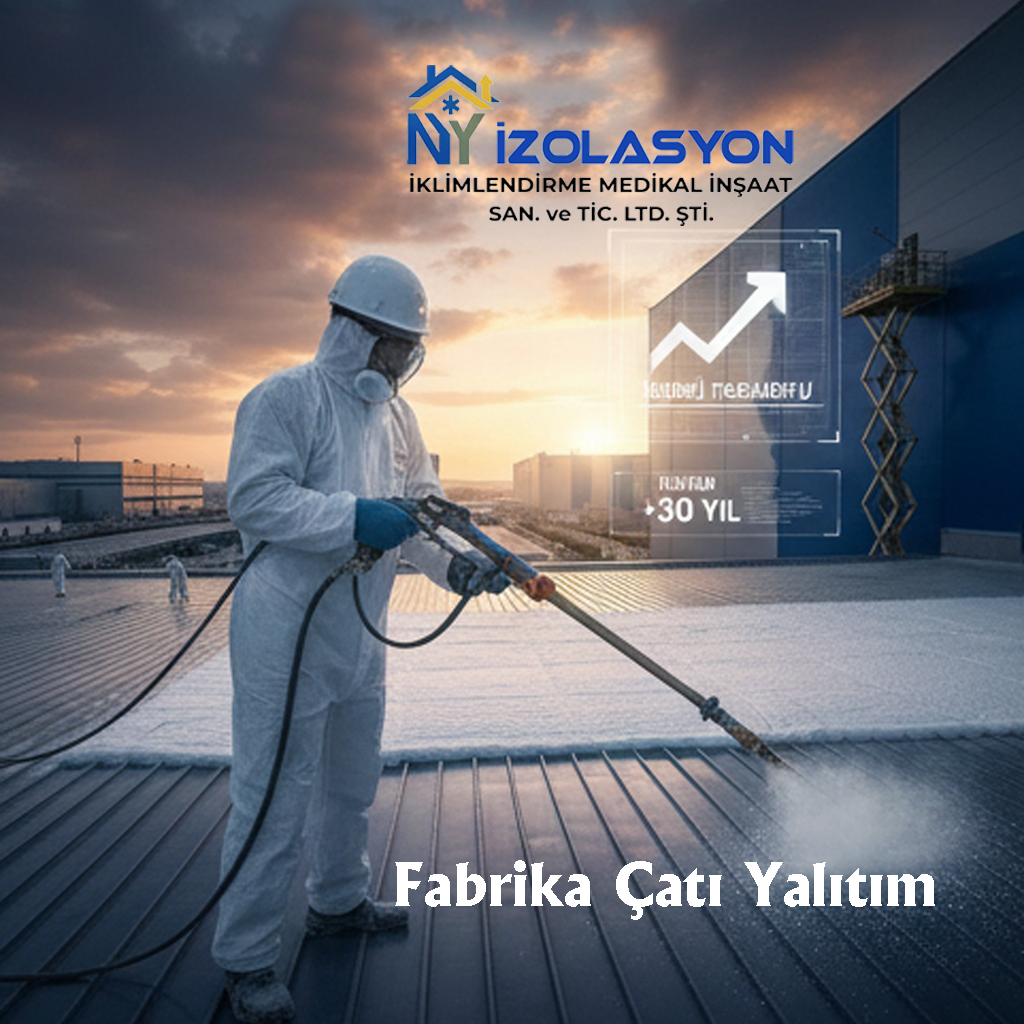 Fabrika çatı yalıtımı ve sprey poliüretan köpük uygulaması - NY İzolasyon