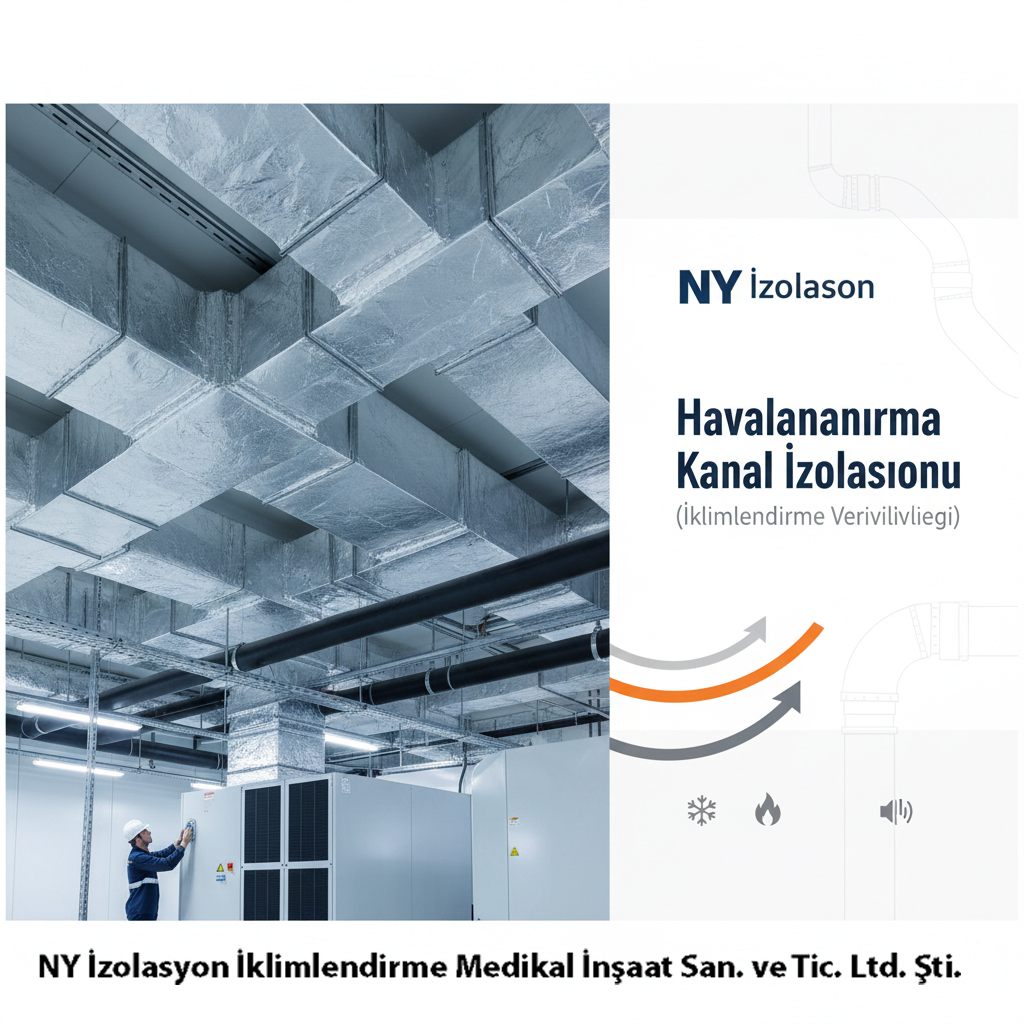 Profesyonel havalandırma kanalı izolasyonu ve alüminyum folyo kaplama uygulaması - NY İzolasyon