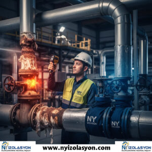 Endüstriyel tesislerde mevcut eksiklikte izolasyon analizi ve vana ceketi uygulaması.