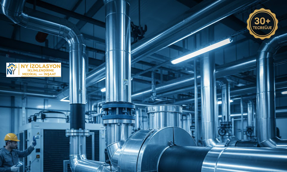 NY İzolasyon Profesyonel Boru Hattı Isı Yalıtımı ve Alüminyum Sac Kaplama Uygulaması